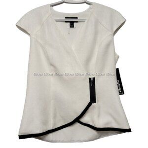 𝅺Sleeveless Vest Blouse White Vest Top -Size 10 / Size 12 / Size 14- Brand NEW!